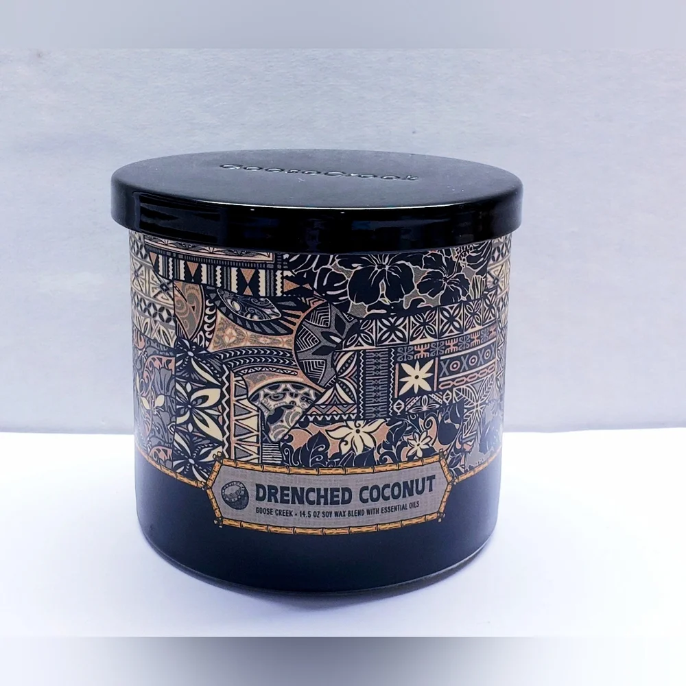 Goose Creek DRENCHED COCONUT Large 3-Wick Scented Candle, 14.5 oz